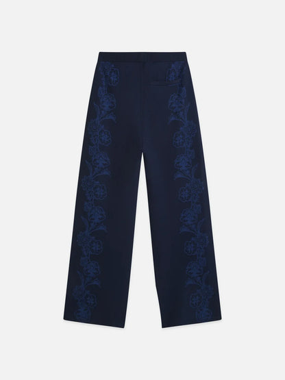 Jacquard Knitted Relaxed-Fit Trousers