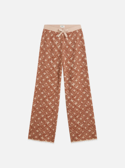 Jacquard Knitted Relaxed-Fit Trousers