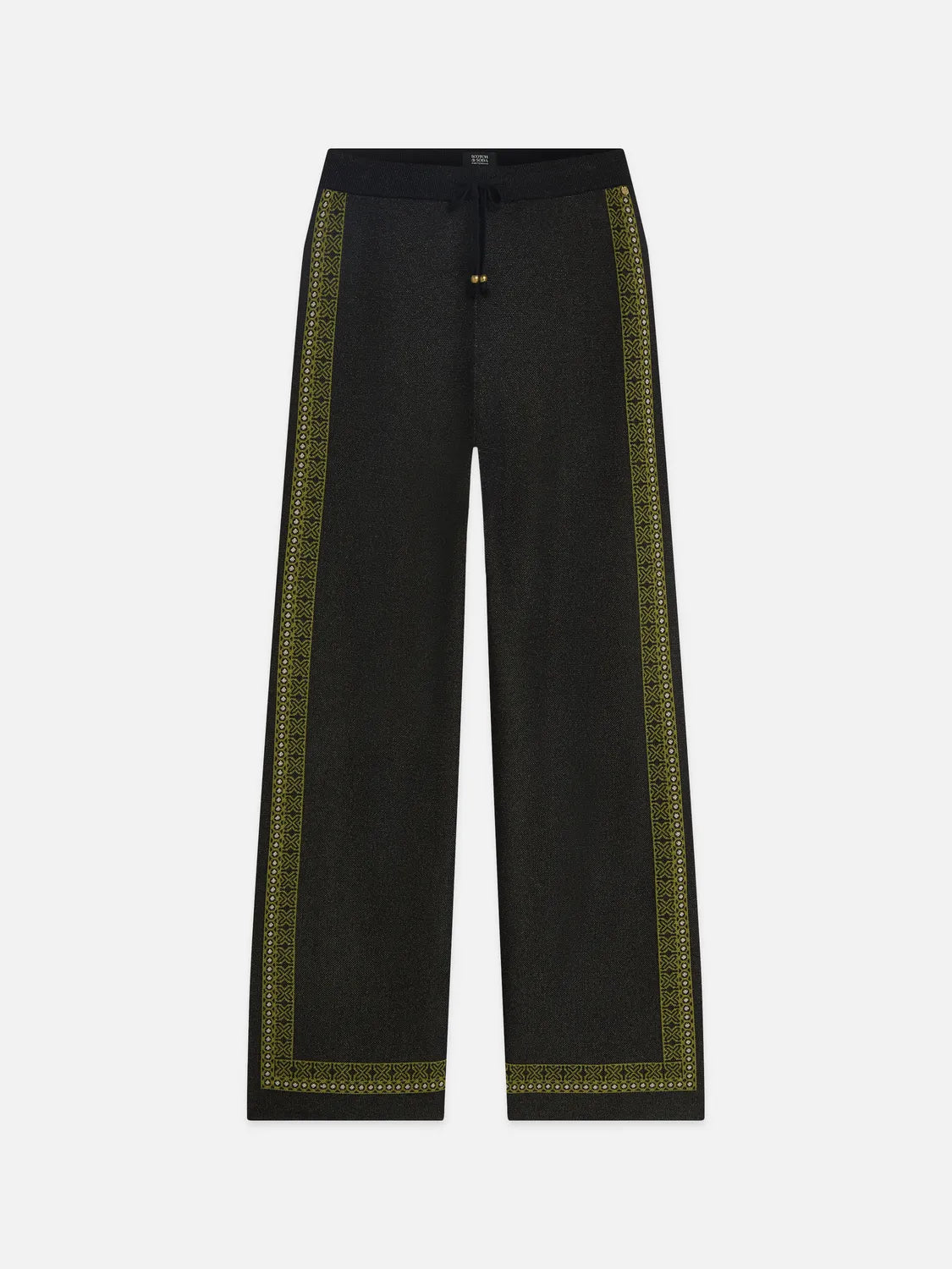 Jacquard Knitted Relaxed-Fit Trousers