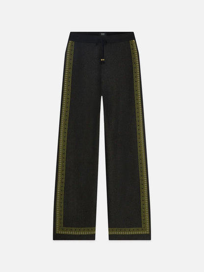 Jacquard Knitted Relaxed-Fit Trousers