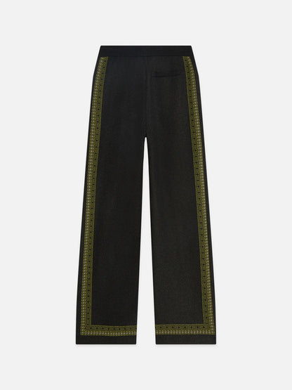 Jacquard Knitted Relaxed-Fit Trousers