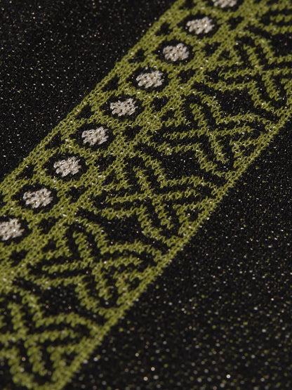 Jacquard Knitted Relaxed-Fit Trousers