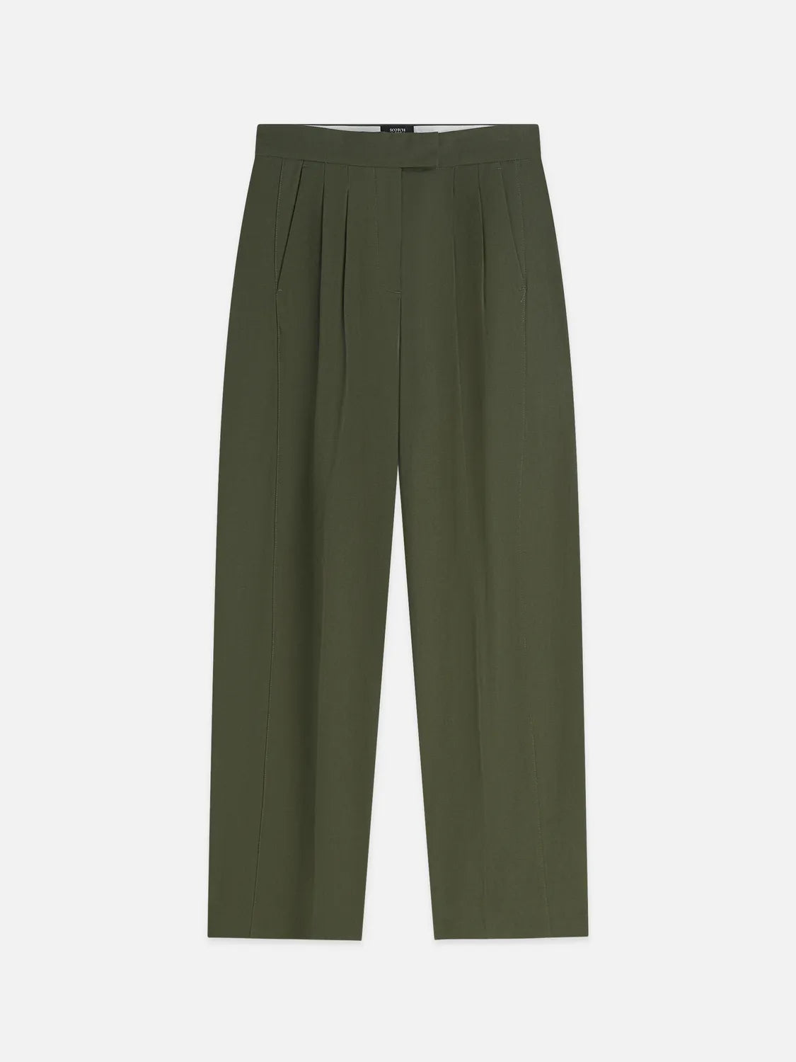 Quinn - Mid-Rise Wide-Leg Gabardine Pants