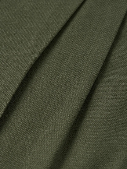 Quinn - Mid-Rise Wide-Leg Gabardine Pants