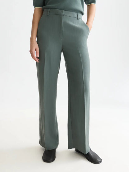 Edie - High-Rise Wide-Leg Lyocell Blend Pants
