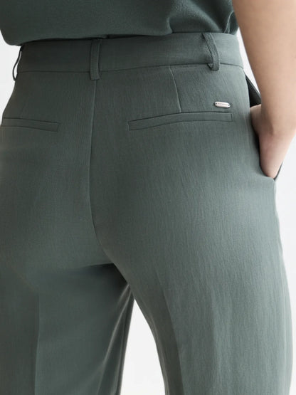 Edie - High-Rise Wide-Leg Lyocell Blend Pants