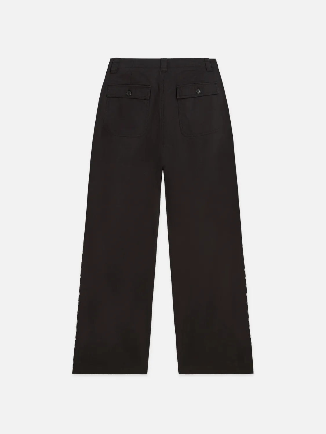 Cleo - High-Rise Wide-Leg Embroidered Workwear Pants