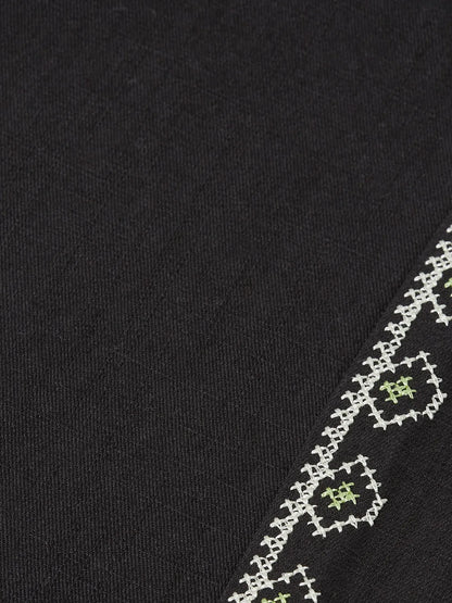 Cleo - High-Rise Wide-Leg Embroidered Workwear Pants