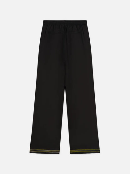 Eleni - High-Rise Wide-Leg Embellished Pants