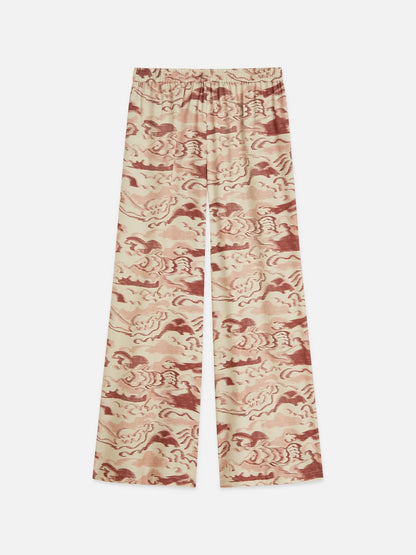 Eleni - High-Rise Wide-Leg Printed Pants
