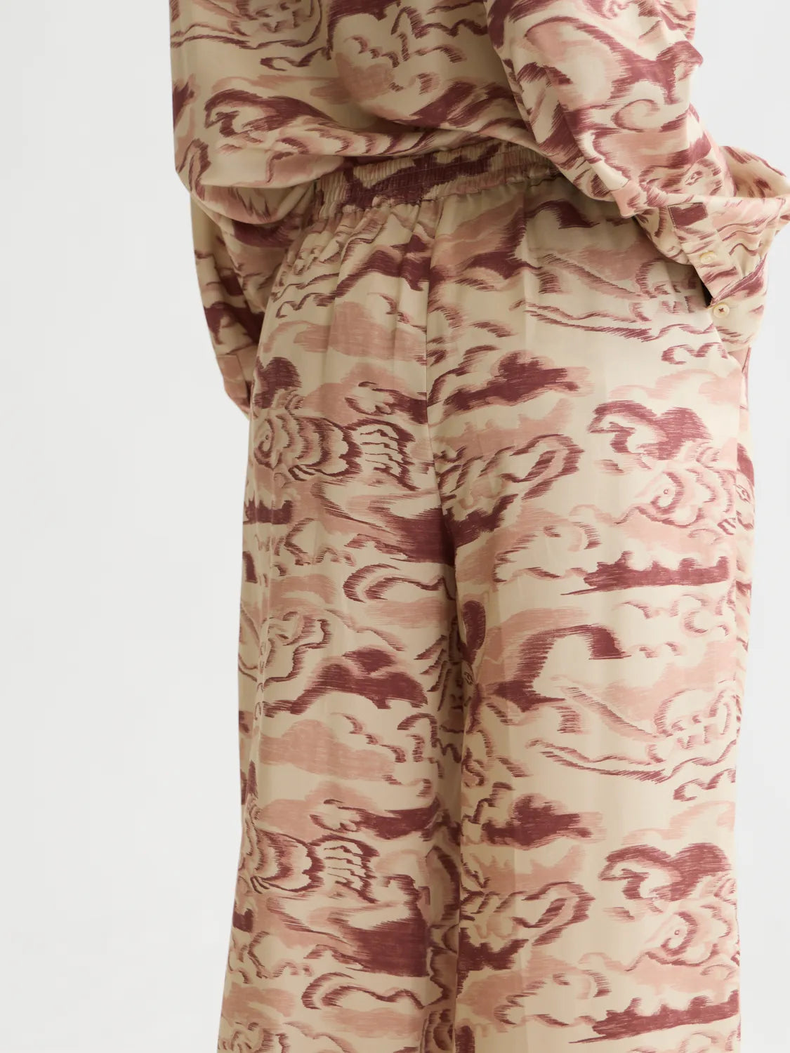 Eleni - High-Rise Wide-Leg Printed Pants