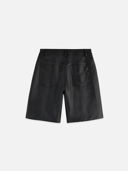 High Rise Faux Leather Short