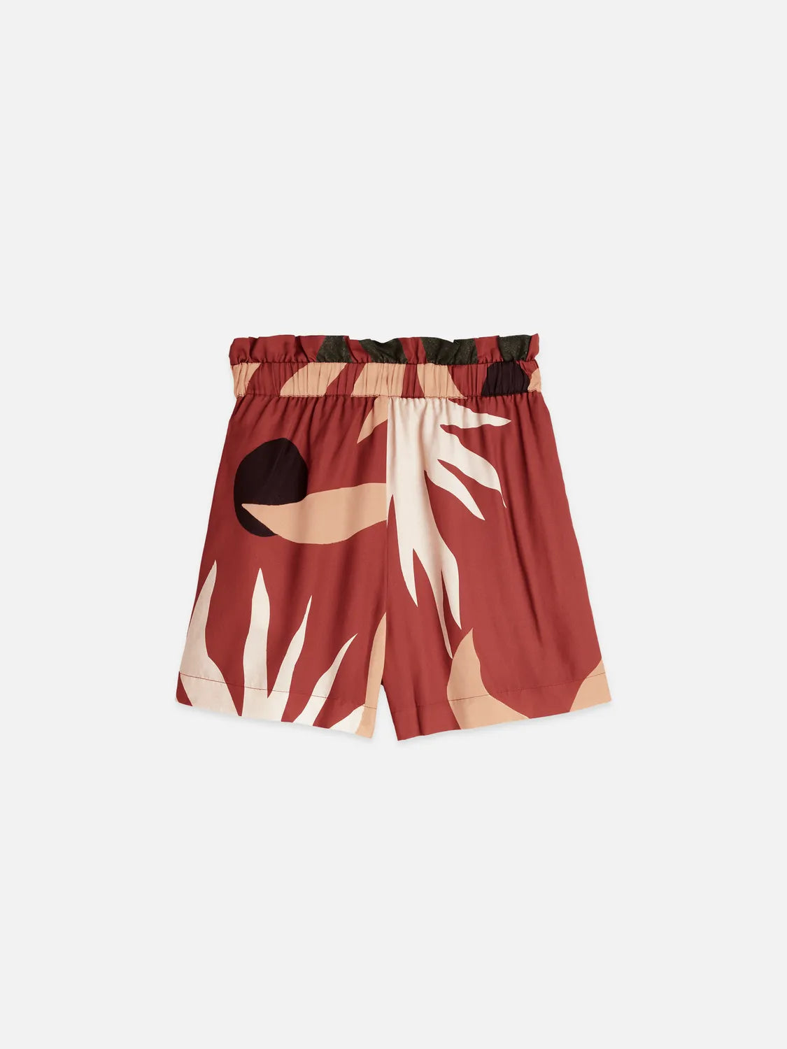 Printed High-Rise Elastic Waist Shorts