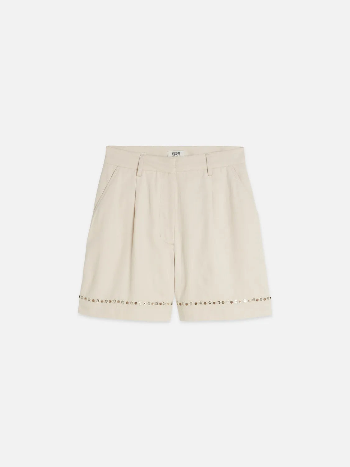 Embellished High Rise Shorts