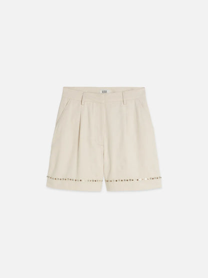 Embellished High Rise Shorts