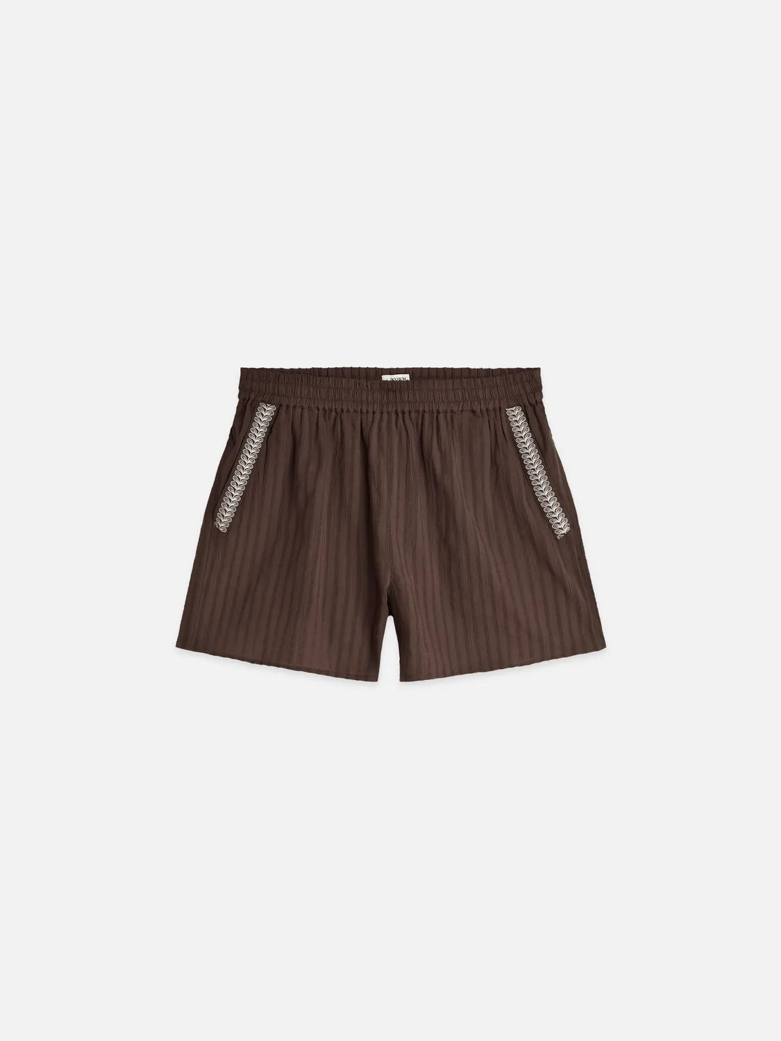 Embroidered Cotton Crepe Shorts