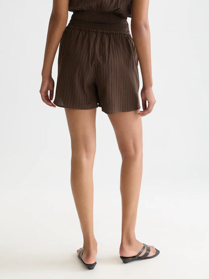 Embroidered Cotton Crepe Shorts