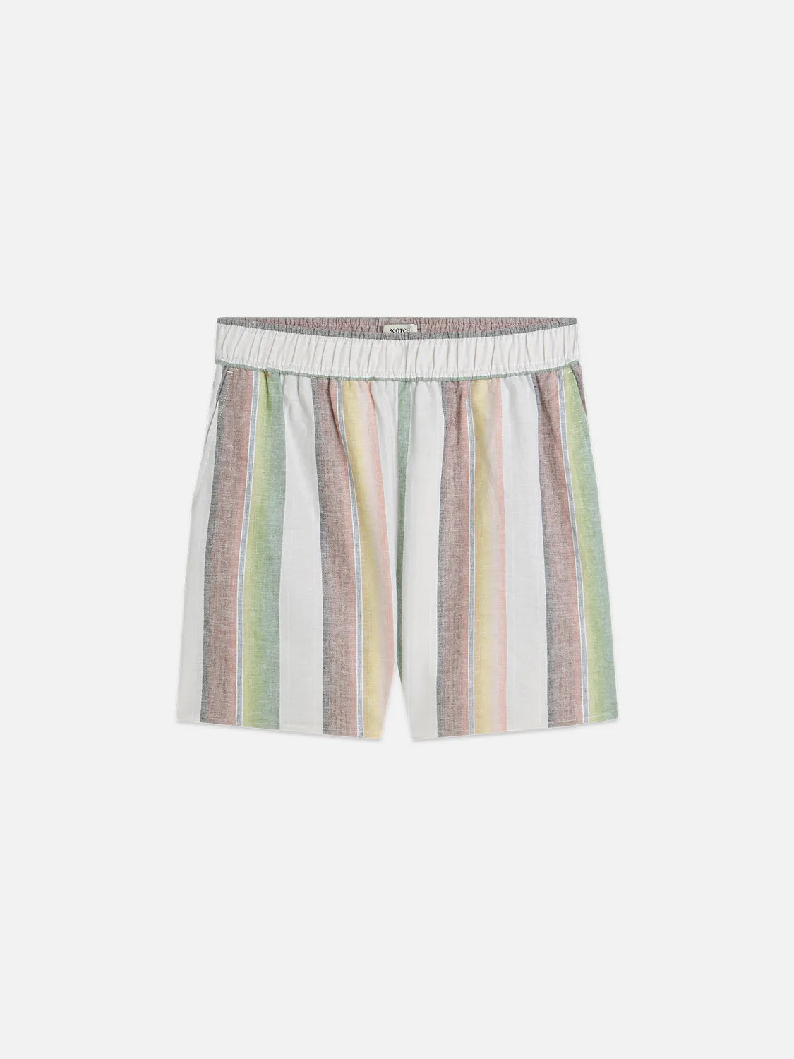 Striped Elastic Waist Shorts