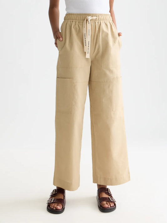 Noa - Linen High-Rise Wide-Leg Relaxed Pull On Pants